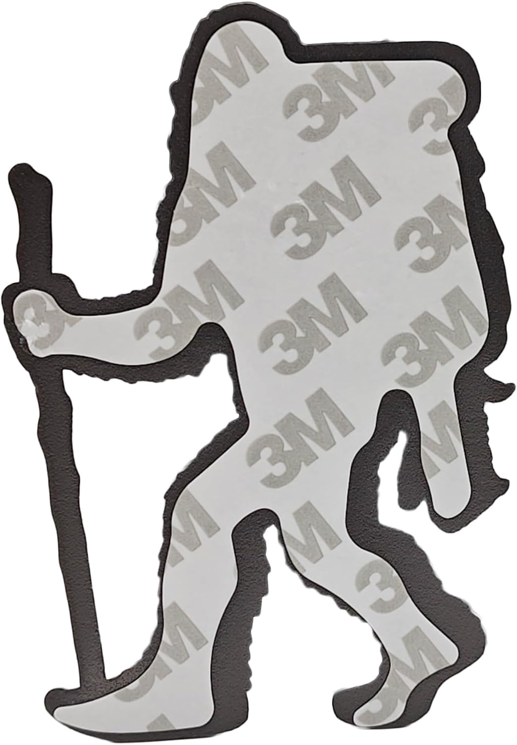 Bigfoot Camping Emblem – 3D Metal Sasquatch Badge for Cars, Campers, and Coolers (Black)