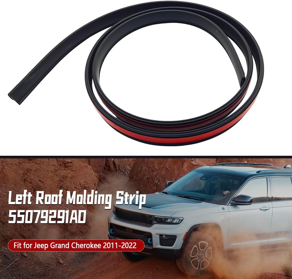 Driver Side Roof Molding Fit for Jeep Grand Cherokee 2011-2022 55079291AD | Direct-fit driver side roof molding. Replaces 55079291AD for Jeep Grand Cherokee 2011-2022. Durable, weather-resistant.