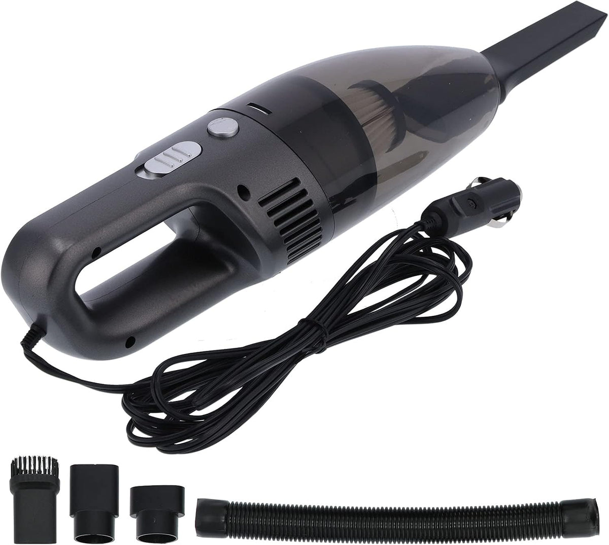 TOPINCN Car Vacuum Cleaner Cigarette Lighter Vehicle 12V Dust Box Product 120W Vacuum Sweeper Supply Dust Brush Canister Vacuums (Silver)