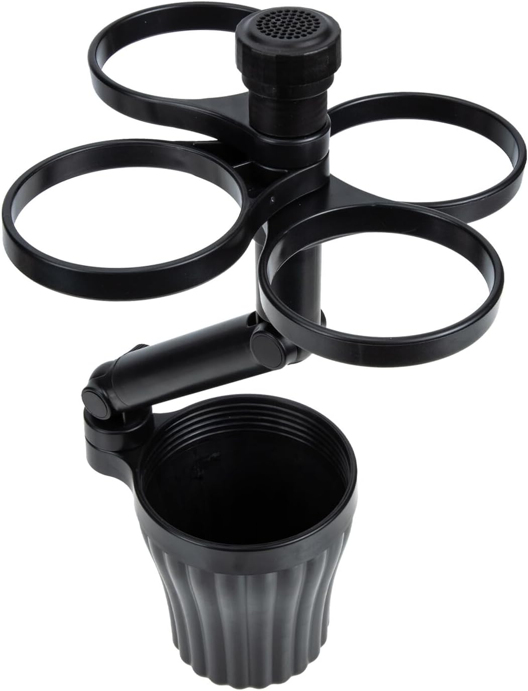 Car Cup Holder Expander Black 360 Degree Rotating Adjustable