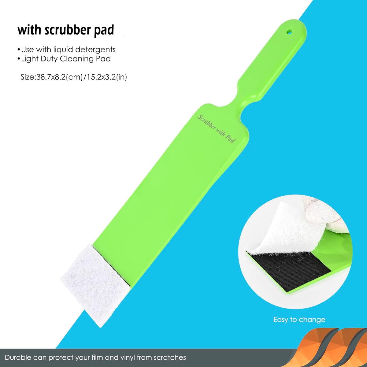 EHDIS Window Tint Bulldozer Squeegee Scrubber Paddle Squeegee, Long Handle Flat Glass Bulldozer Tint Tool for Car Front Windows Rear Glass Cleaning, Auto Window Tinting Car Glass Film Installation