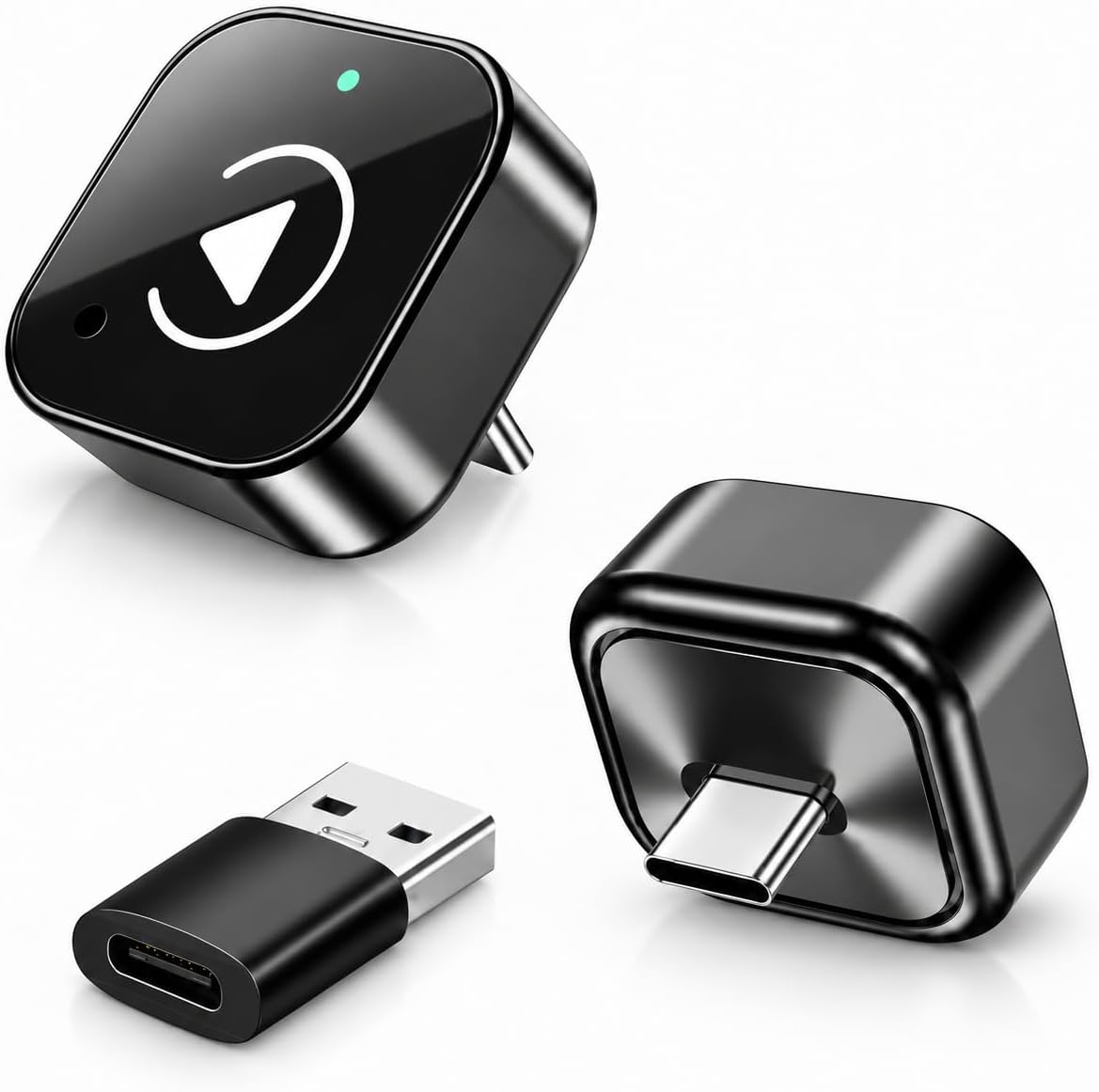 Wireless CarPlay Adapter USB C, Compact Android Auto Dongle