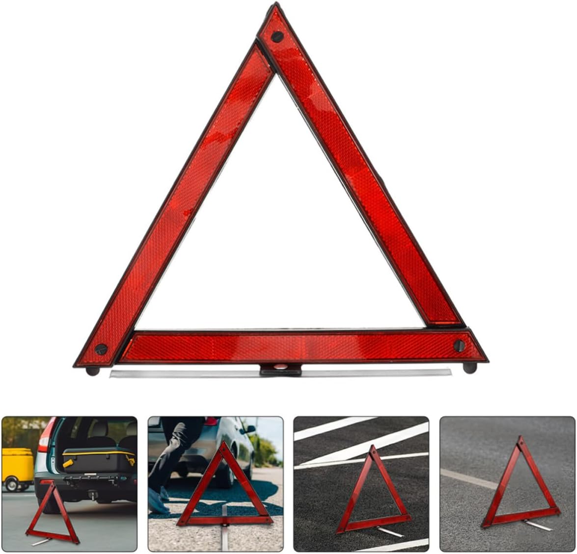 5 Pack Car Warning Triangles, Foldable ABS Reflective Roadside Safety Signs