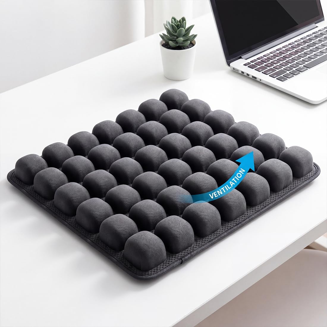 Travel Cushion Airplane Seat,Airplane Seat Cushion for Long Flights,Press Type Air Inflatable Wheelchair Seat Cushion,49 Airbags,for Car,Office,Stadium,Ergonomic Comfort Support,Heavy Duty