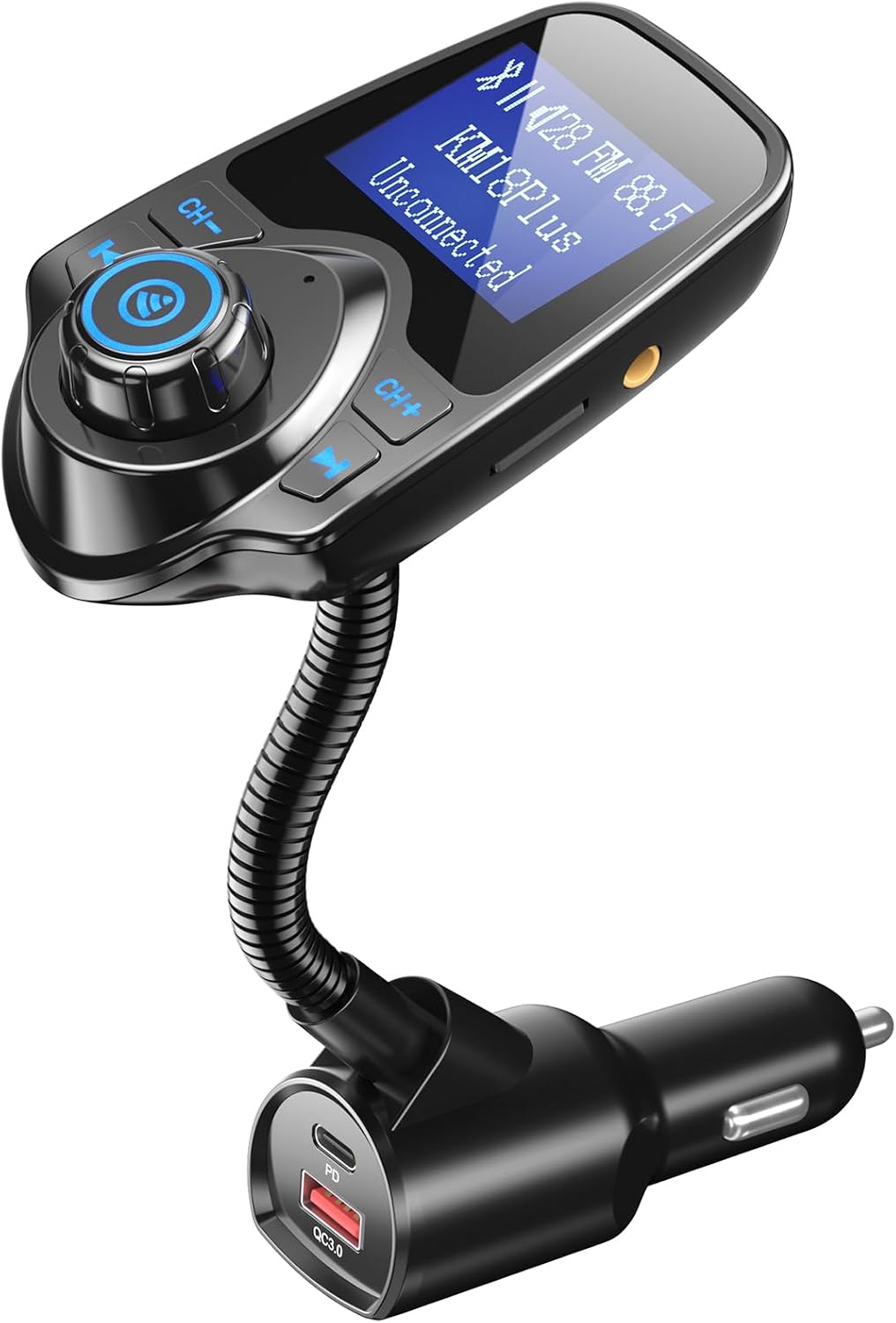 Nulaxy Nulaxy 2026 KM18 Upgraded 48W Bluetooth 5.4 Car FM Transmitter-KM18 Plus & 54W Bluetooth 5.3 Car Adapter-NX16