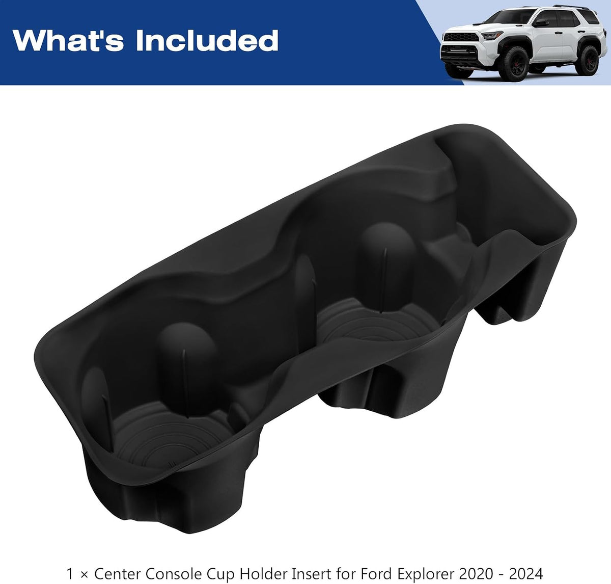Center Console Cup Holder Insert for Ford Explorer 2020-2024 Accessories
