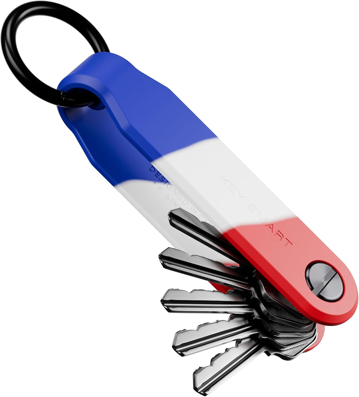 KeySmart Loop - Keychain Key Holder, FKM Silicone, Compact Key Organizer for Key Chain, Clutter-Free Compact EDC Key Chains