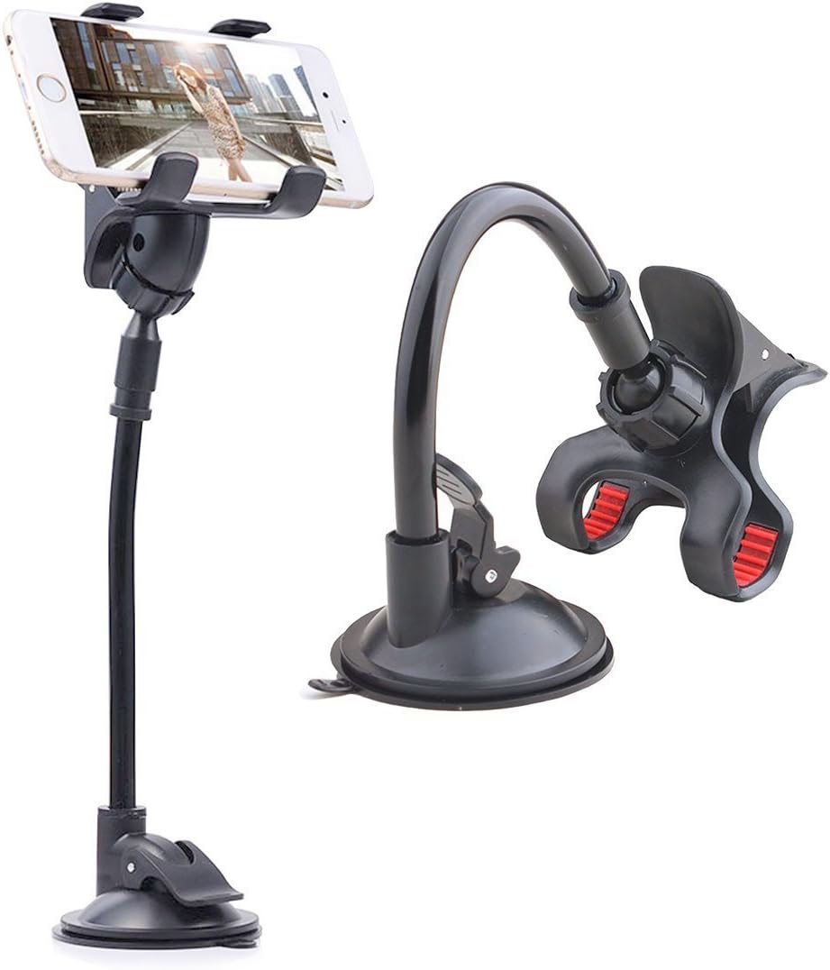 ivoler Car Phone Mount Windshield, Long Arm Clamp Universal Windshield