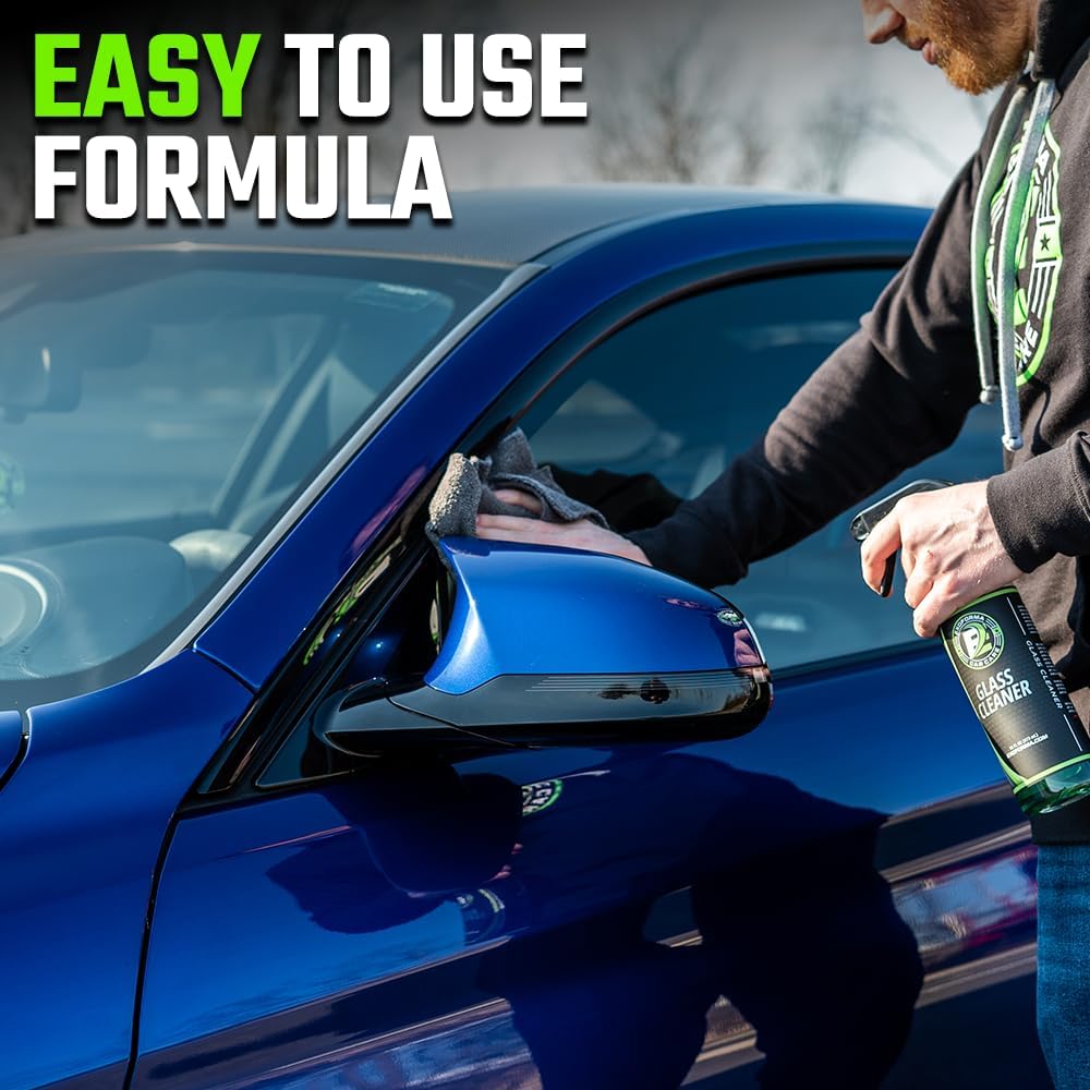 ExoForma Glass Cleaner - Streak Free Window & Glass Cleaner | Crystal Clear Finish | Safe On Window Tint, Nav Screes, Mirrors & More | 16 oz