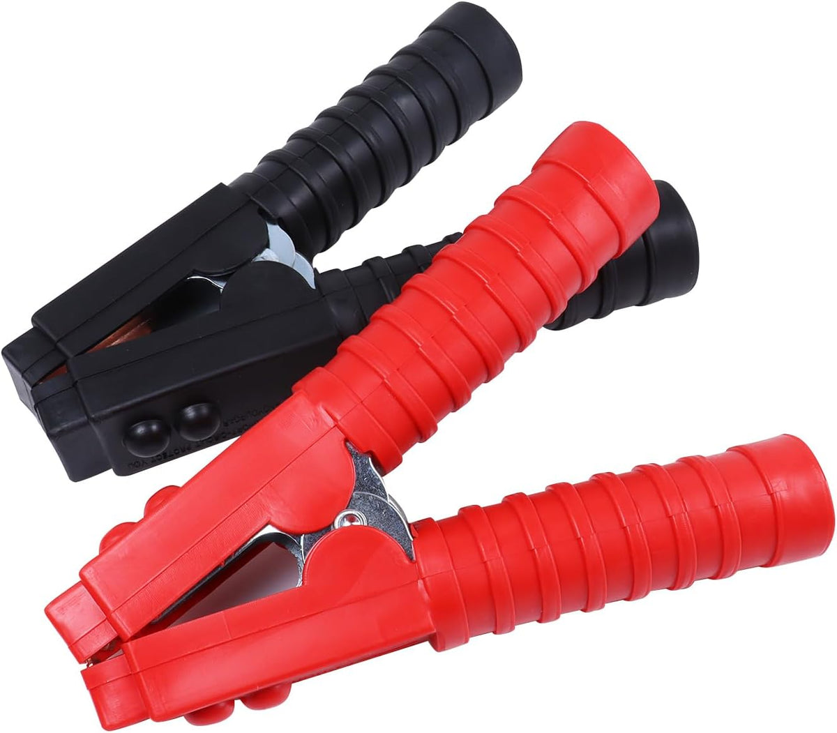 Pure Copper 1500A Jumper Cable Clamp,Heavy Duty Battery Cable Clamp Replacement (Black + Red) 2PCS