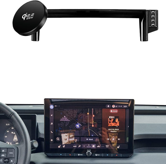 Qi2.2 Max 25W Fast Wireless Car Charger Phone Holder for Toyota RAV4 2026 12.9inch Navigation Screen Car Cell Magnetic Phone Mount for Toyota RAV4 XSE Limited Hybrid GR Sport Interior for iphone 16 17