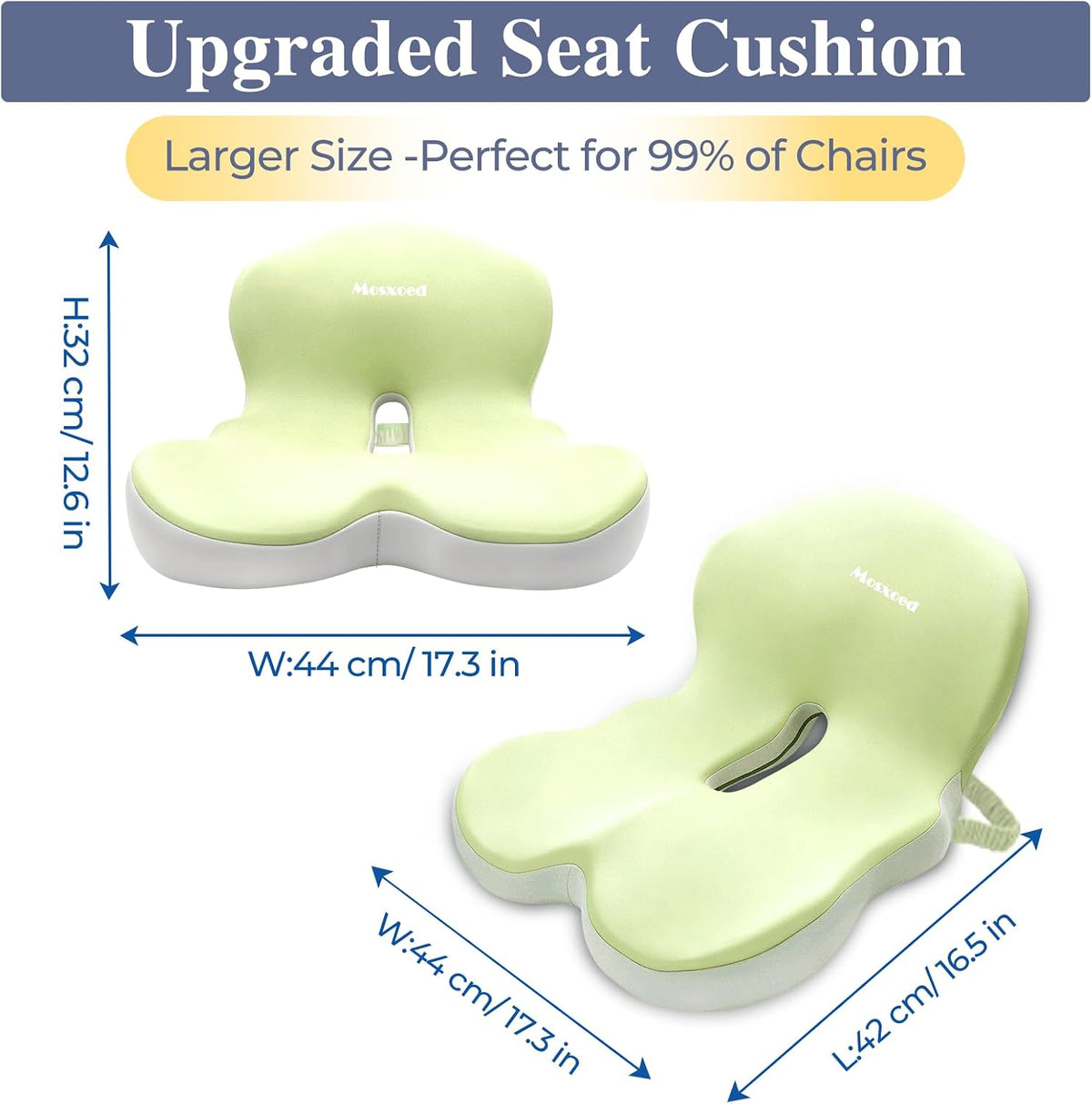 Car Seat Cushion with Lumbar Support Pillow, Seat Cushion for Driving