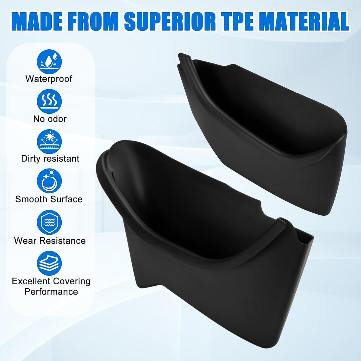 PSLER Front & Rear Door Pocket Liners for 2025 2026 Tesla Model Y Juniper