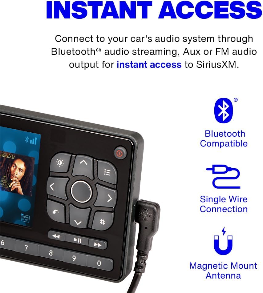 SiriusXM RoadyBT (Bluetooth) Vehicle Satellite Radio - Enjoy SiriusXM Through Your Existing Car Stereo via Bluetooth (RoadyBT SXVRBT1)
