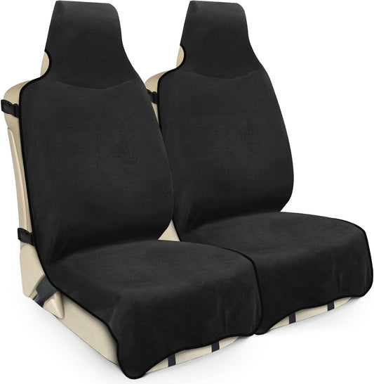 Waterproof Car Seat Cover Towel, Non-Slip, Black, 2pcs