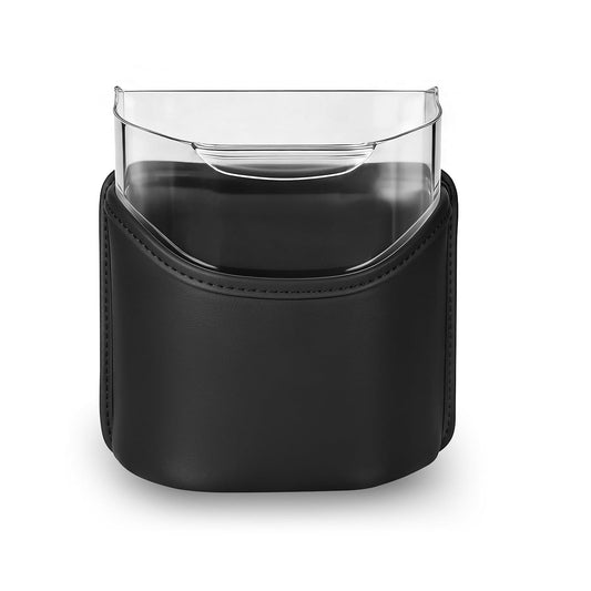 Car Trash Can with Removable Leakproof Liner – Clip On Trash Bin for Seat Back, Door Pocket & Headrest – Sturdy PU Leather Garbage Can Organizer for SUV, Truck & Sedan