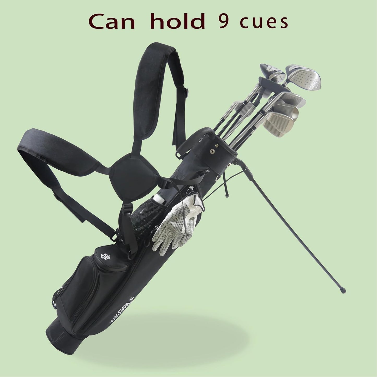 Sunday Golf Stand Bag Lightweight Golf Bag for Par 3 & Driving Range with 3 Zippered Pockets, Cooler Bag, Rain Hood and Adjustable Dual Strap System,Golf Club Carry Bag Suitable for Men & Women