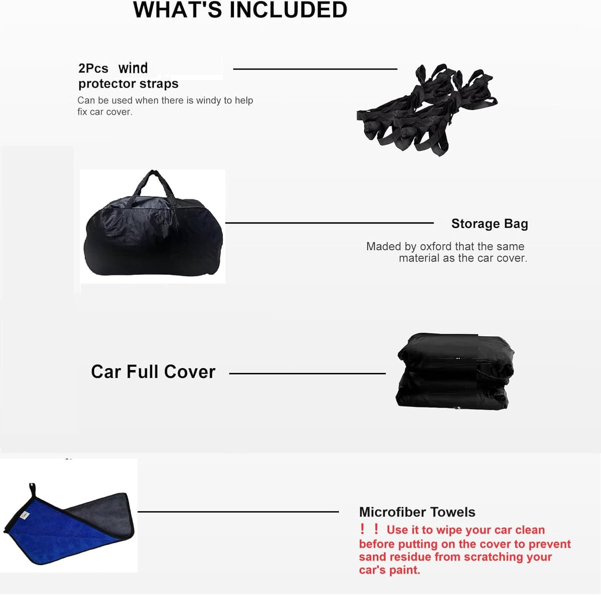 2026 Upgraded Car Cover for Jeep Wrangler 4 Dr/Unlimited 4 Door JK JL Car Accessories2006-2026, Waterproof Full Exterior Windproof Snow Proof Rain Sun Hail Protection with Door Zipper & Inner Cotton