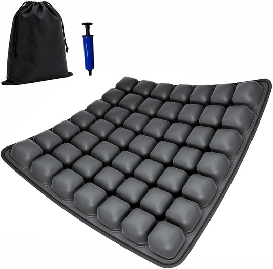 Travel Cushion Airplane Seat,Adjustable Airplane 49 Airbags seat Cushion for Long Flights,Press Type Air Inflatable Seat Cushion,for Car,Office,Stadium,Wheelchair, Travel,Heavy Duty