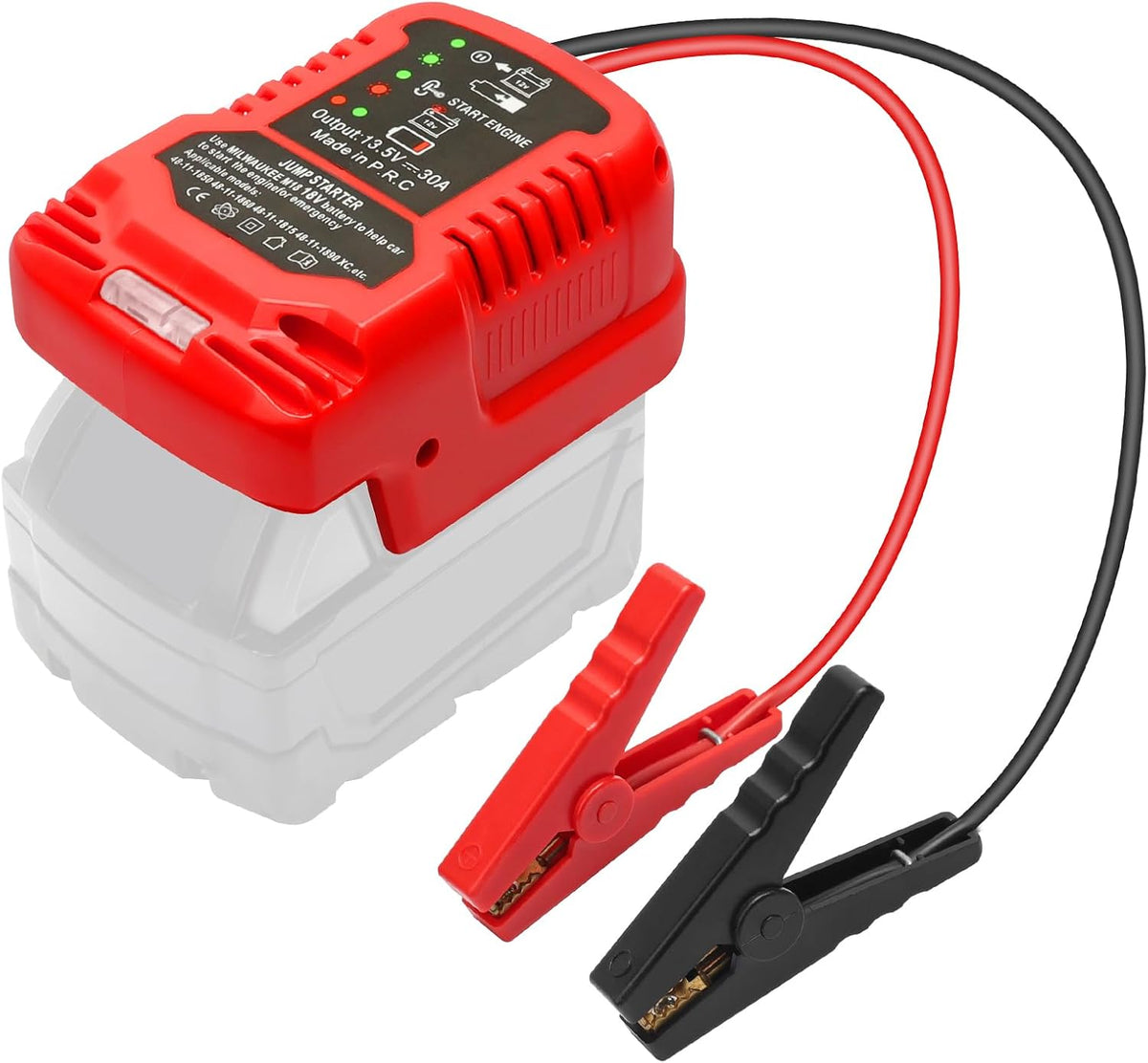 12V Jump Starter Adapter Compatible with Milwaukee 18V Batteries