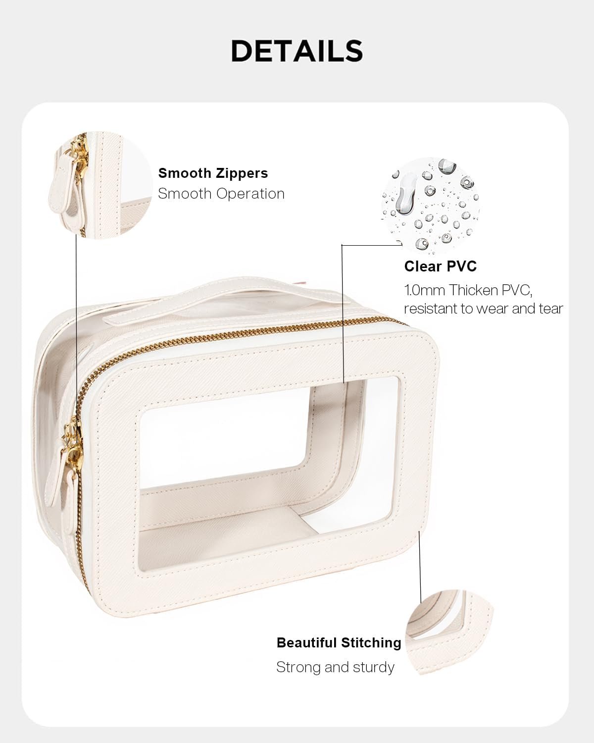 Clear Mahjong Tile Bag, Travel Makeup Bag Set Small Portable Clear Makeup Bag Cute Waterproof Cosmetic Bag Makeup Pouch TSA Approved Toiletry Bag Women Traveling Car Organizer Car Essentials