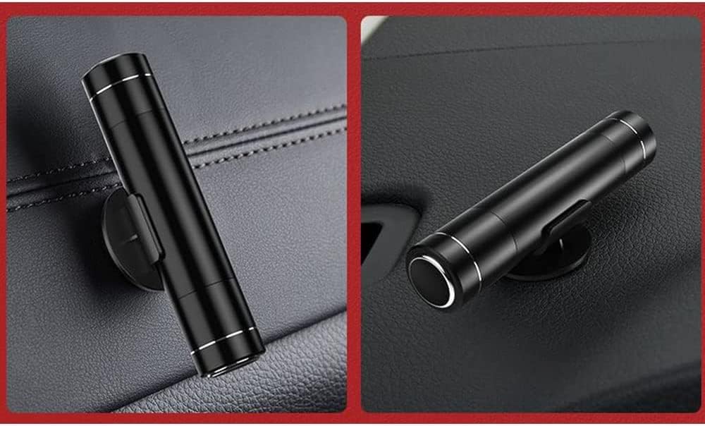 HHXS 2 Pack Car Safety Hammer Emergency Escape Tool One Second Window Breaker Seatbelt Cutter Car Glass Breaker Life-Saving Emergency Artifact-(Black)