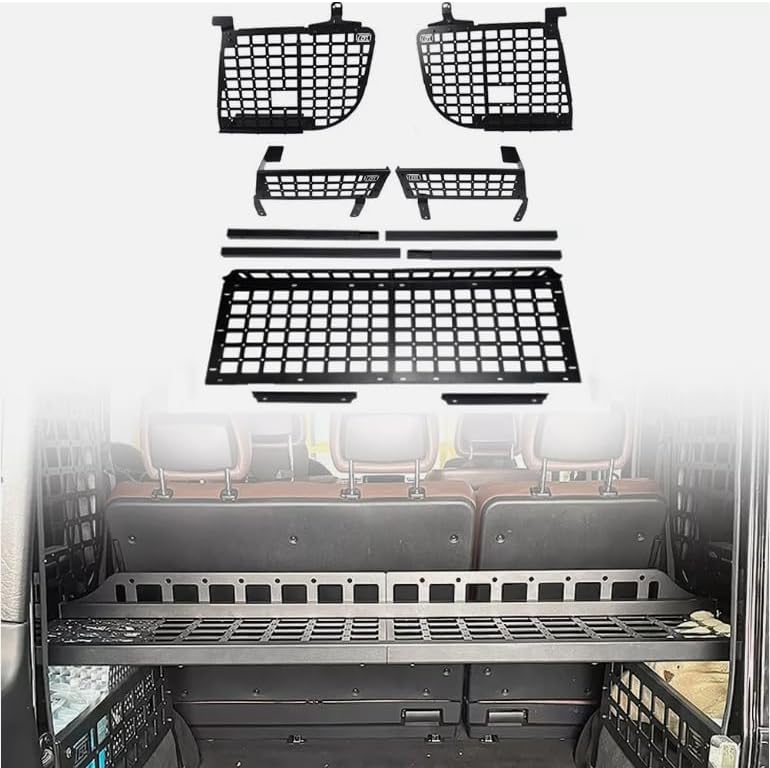 for Mercedes-Benz G-Class G500 G550 2004-2018 Car Rear Trunk Molle Storage Panel Organizer Car Accessories Gathering Zone (Whole Kit)