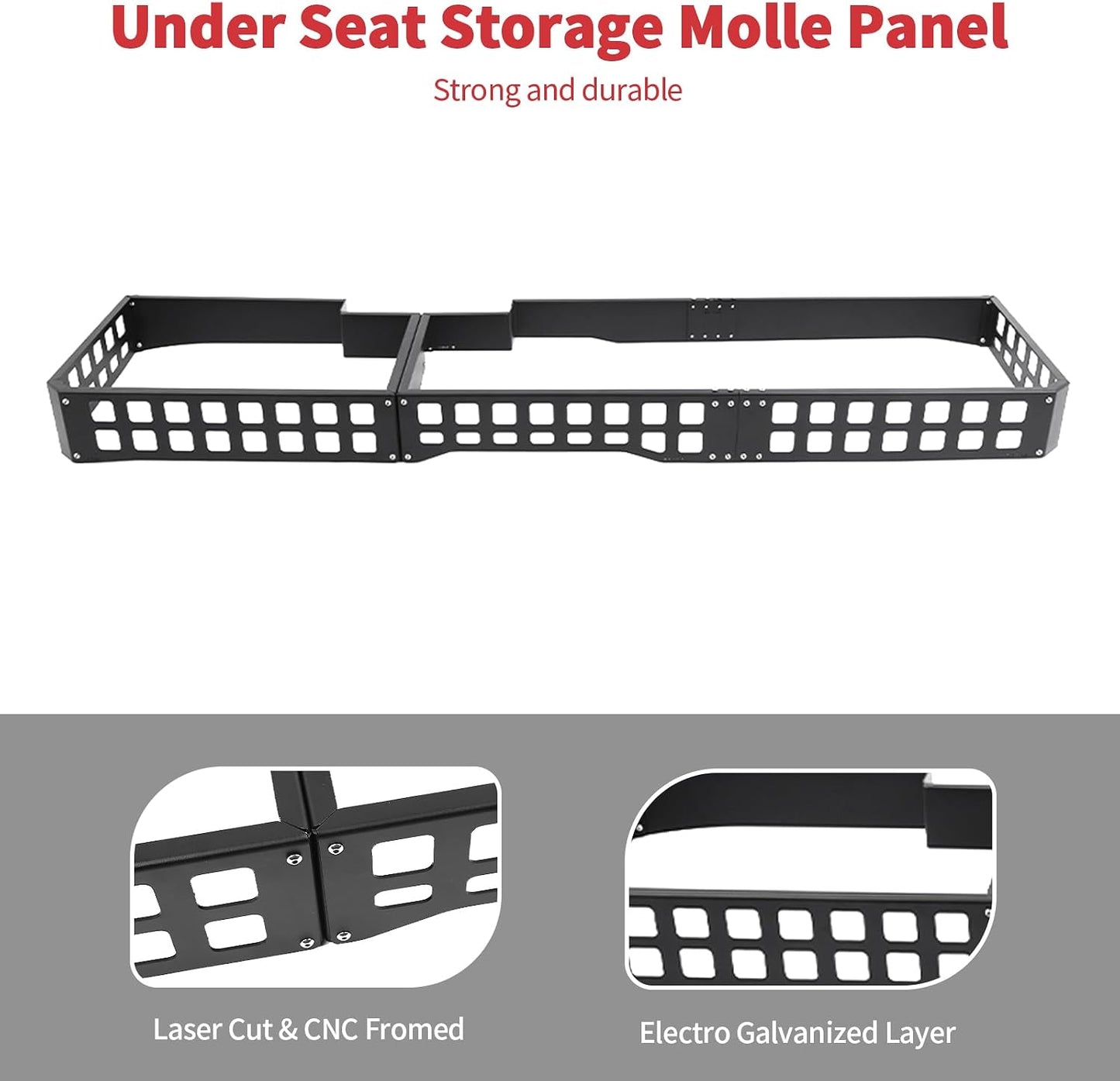 Linskip Under Seat Storage Compatible with 2014-2018 Chevy Silverado & GMC Sierra 1500 & 2015-2019 2500HD 3500HD, Modular Storage Solution with MOLLE Panel for Organized Utility, Underseat Organizer