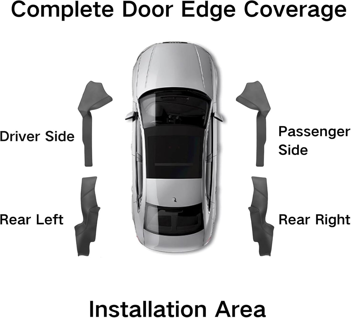 Door Entry Guard for Tesla Model Y Juniper 2026 2025 Front & Rear Door Sill Protector Door Sill Guards Threshold Strip Cover Anti-Kick Full Protect Model Y Interior Accessories (4PCS)
