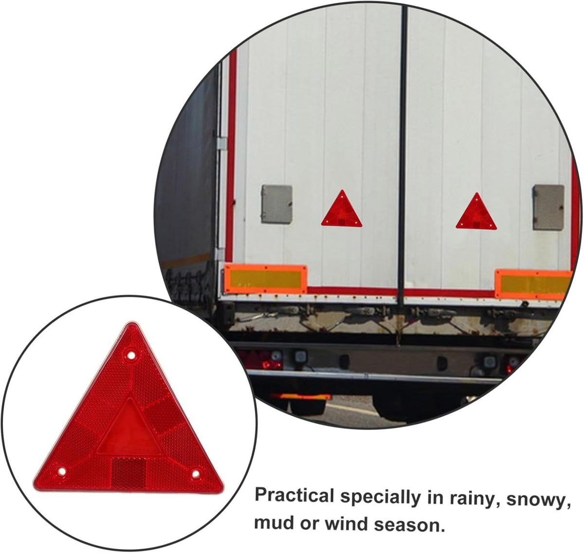 LIFKOME Reflective Road Safety Warning Sign 10pcs Hazard Triangle Triangle Warning Sign for Trucks