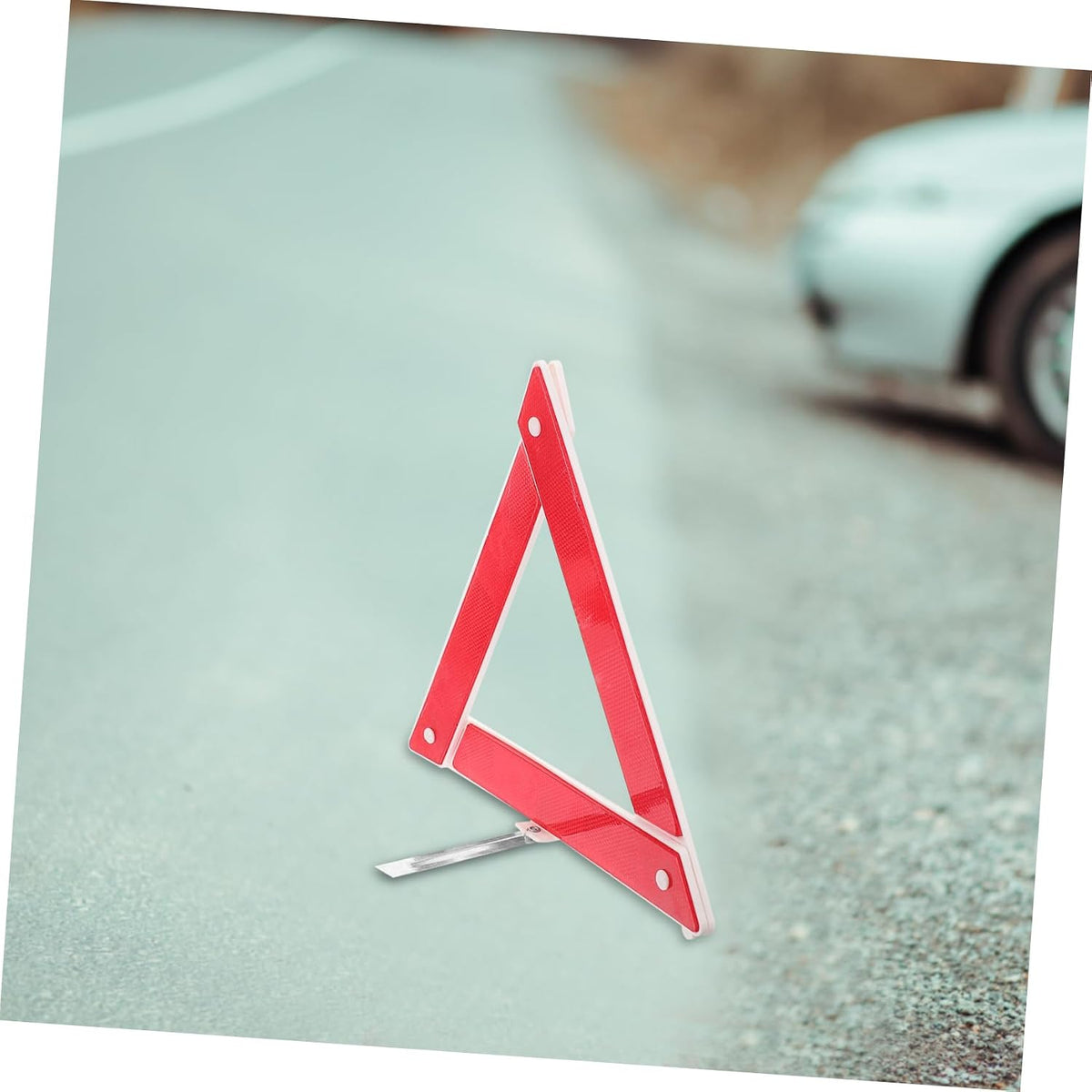 SOLUSTRE 2pcs Foldable Reflective Triangle Car Warning Tripod for Vehicle