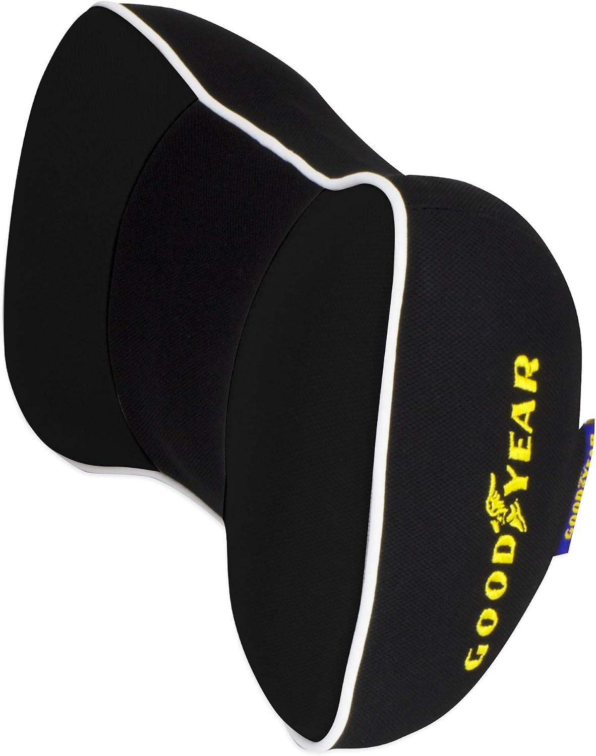Goodyear Car Neck Pillow, Soft Memory Foam Headrest Pillow for Driving, Ergonomic Car Seat Headrest Cushion with Adjustable Strap, Breathable & Removable Cover, Neck Pain Relief, Black