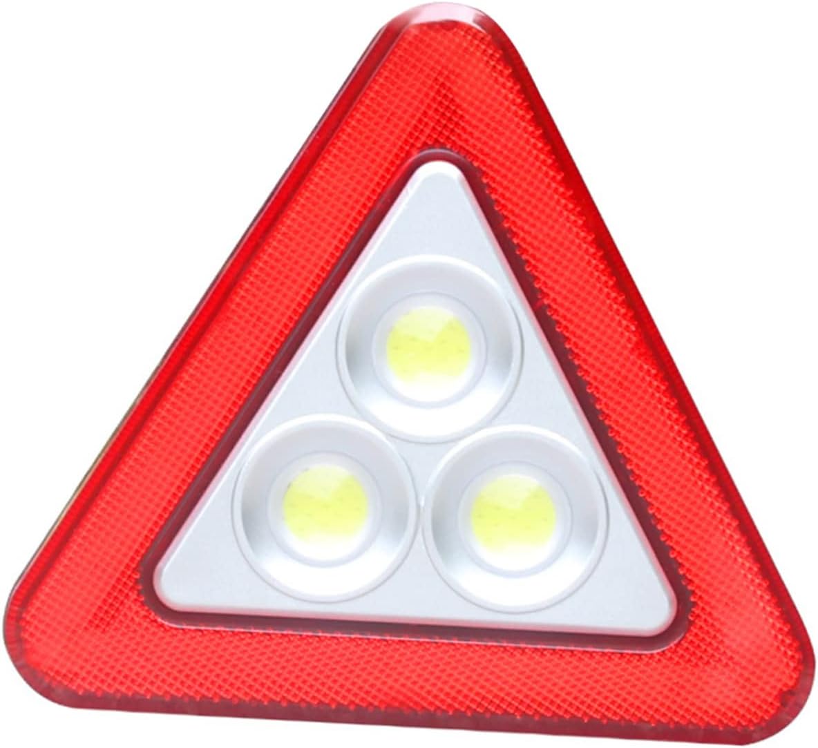 Reflective Roadside Safety Triangle with LED Lights, Plastic
