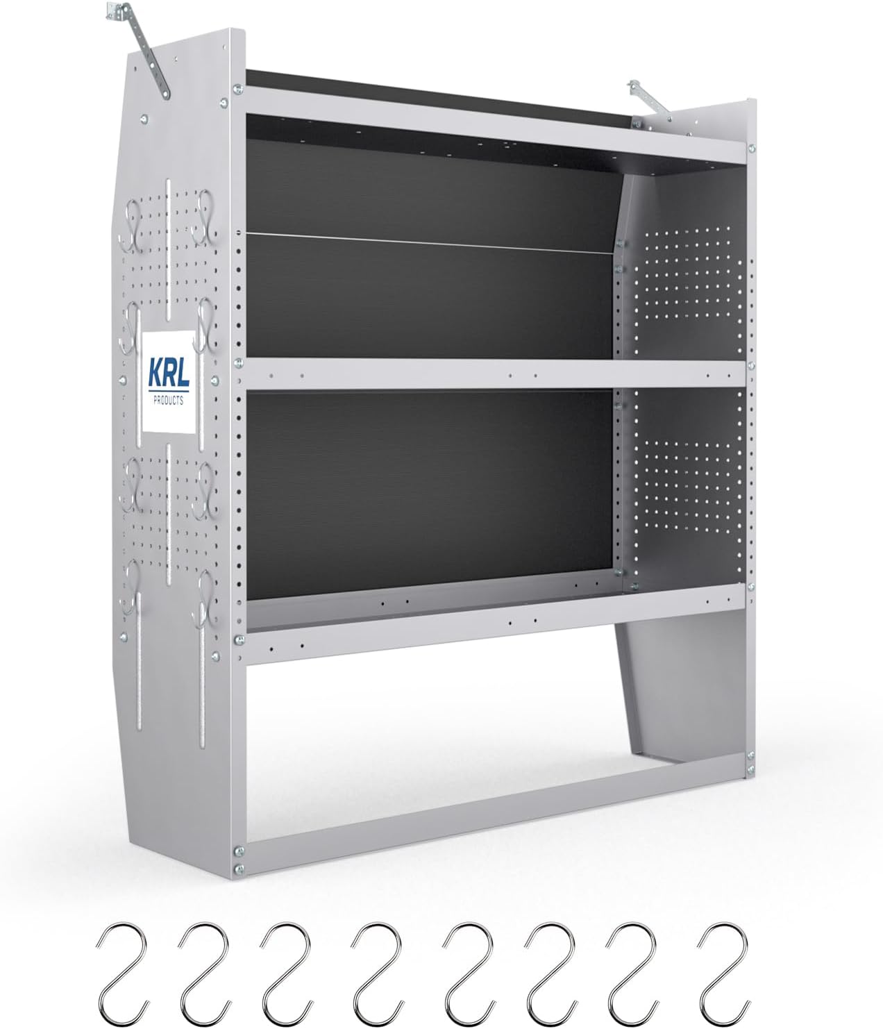 SV-4246 Steel Low/Mid/High Roof Van Shelving Storage System Fits Transit, GM, NV, Promaster, Sprinter and Metris, Contoured Shelving Unit, 42" W * 46" H * 13" D