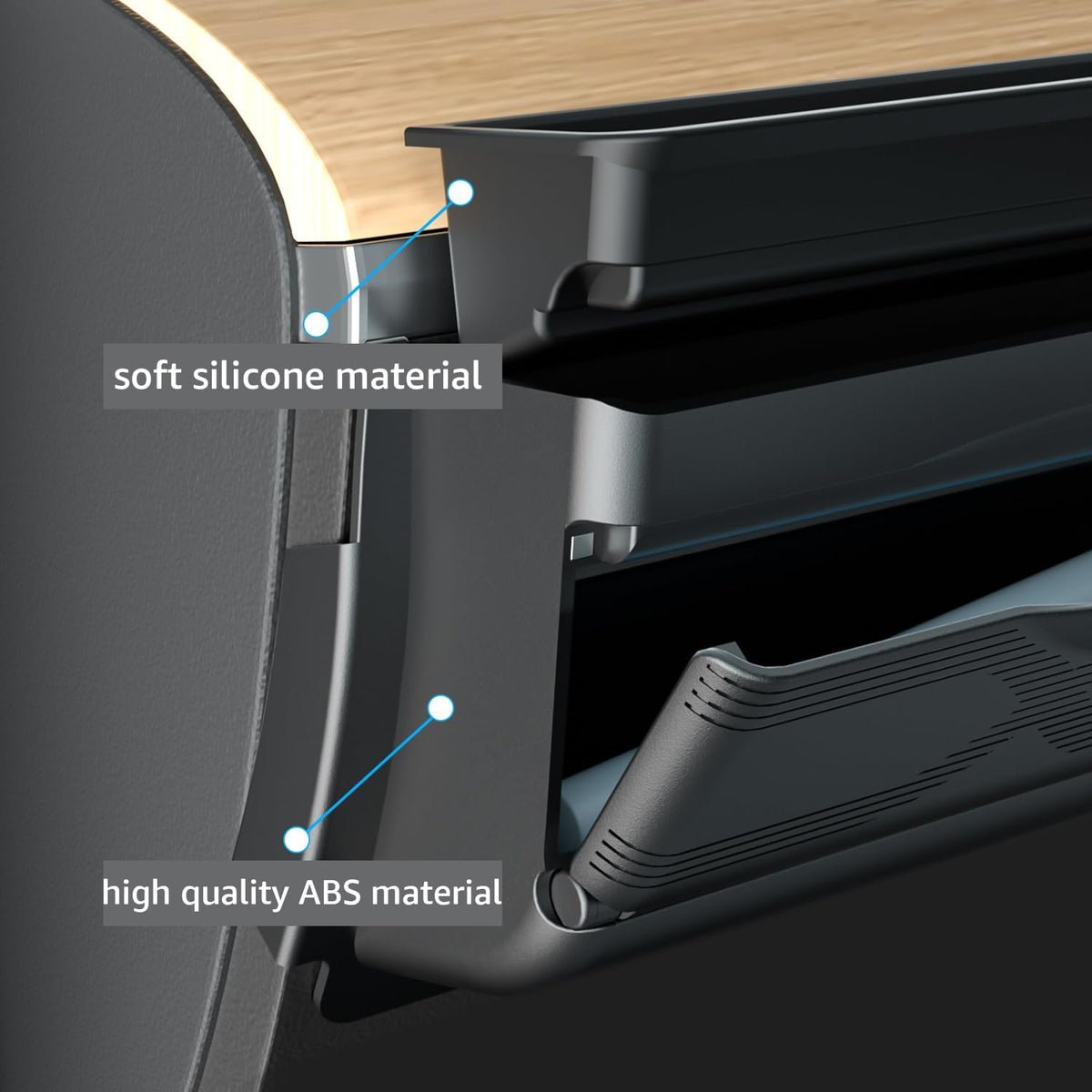 Topfit Dashboard Organizer for Tesla Model Y Model 3 Multifunctional Storage Box Sunglasses Phone Holder Glove Box Organized Accessories for Tesla Model Y/3 2017-2024.