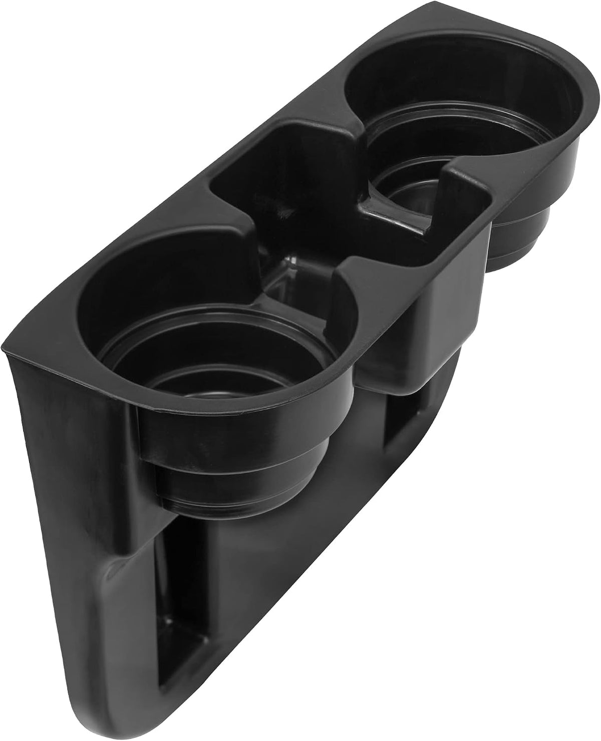 Moblorg Portable Cup Holder with Storage, Compact Organizer, Seat Gap Organizer, Recycled Plastic, Made in USA (Black)