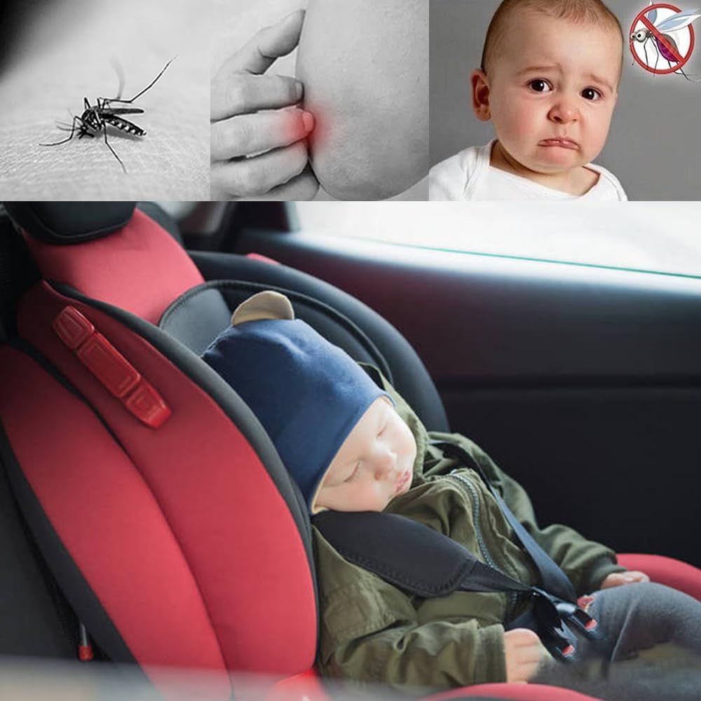 4PCS Car Window Shades with Zipper,Breathable Car Window Cover Baby Window Shades for Car,Camping Essentials Side Window Sun Shade for Privacy Protection Fits Most Cars