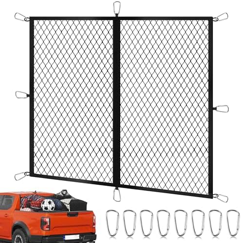 Cargo Net for Pickup Truck Bed, 4'×4' Highly Elastic Truck Bed Cargo Net