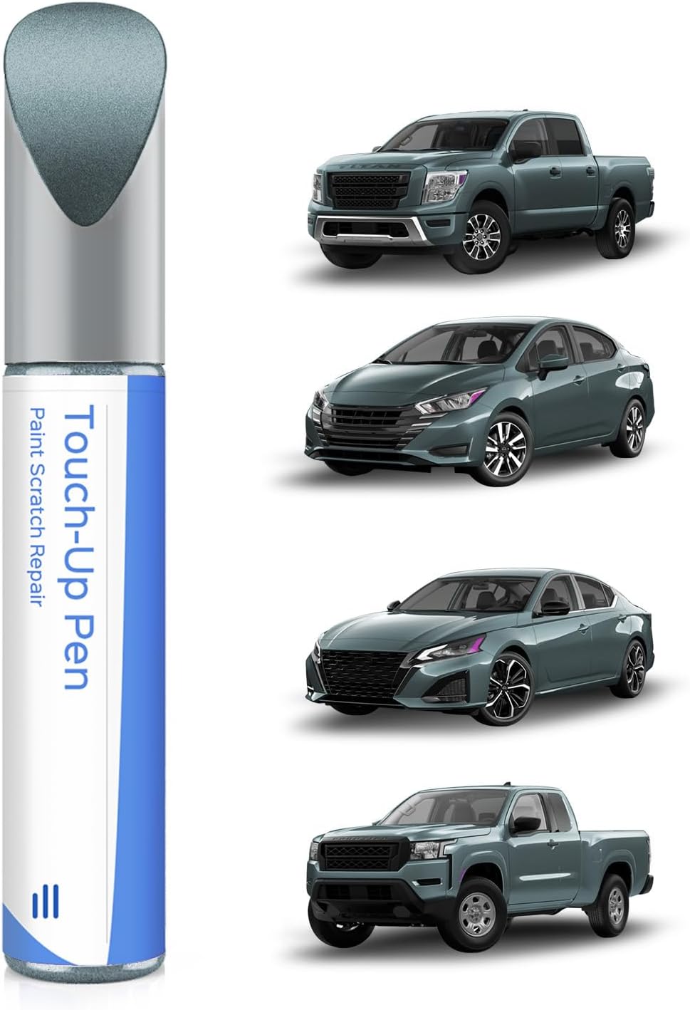 K23 Brilliant Silver Metallic Touch Up Paint Compatible with Nissan Exact Match Chips and Nicks Touch Up