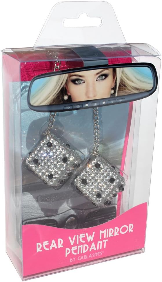 CarLashes 1201HE Clear Rear View Mirror Pendant Heart