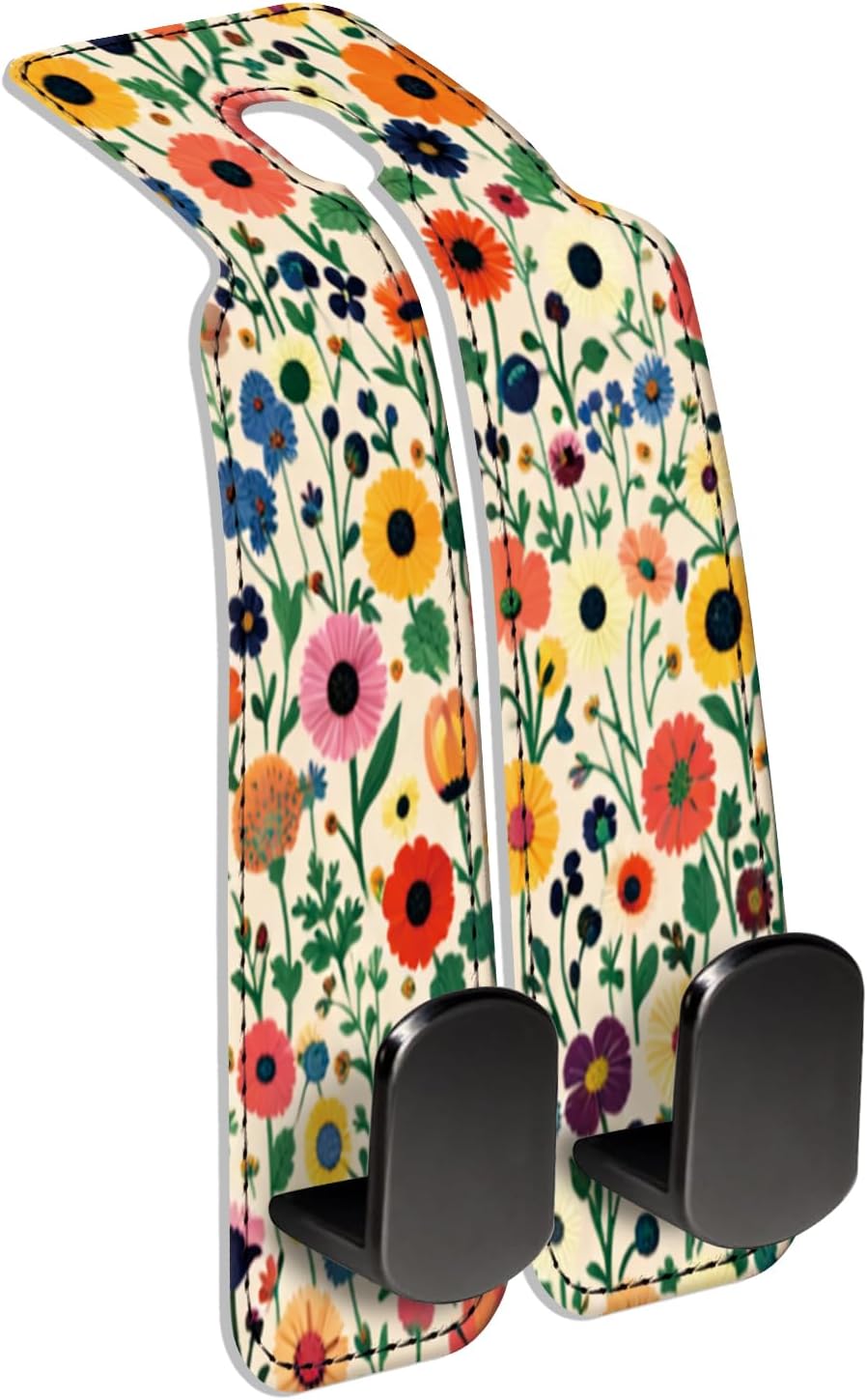Car Seat Back Storage Hook, Funny Car Purse Hook, Cute Vehicle Storage Organizer for Purses Handbags Colorful Floral Pattern