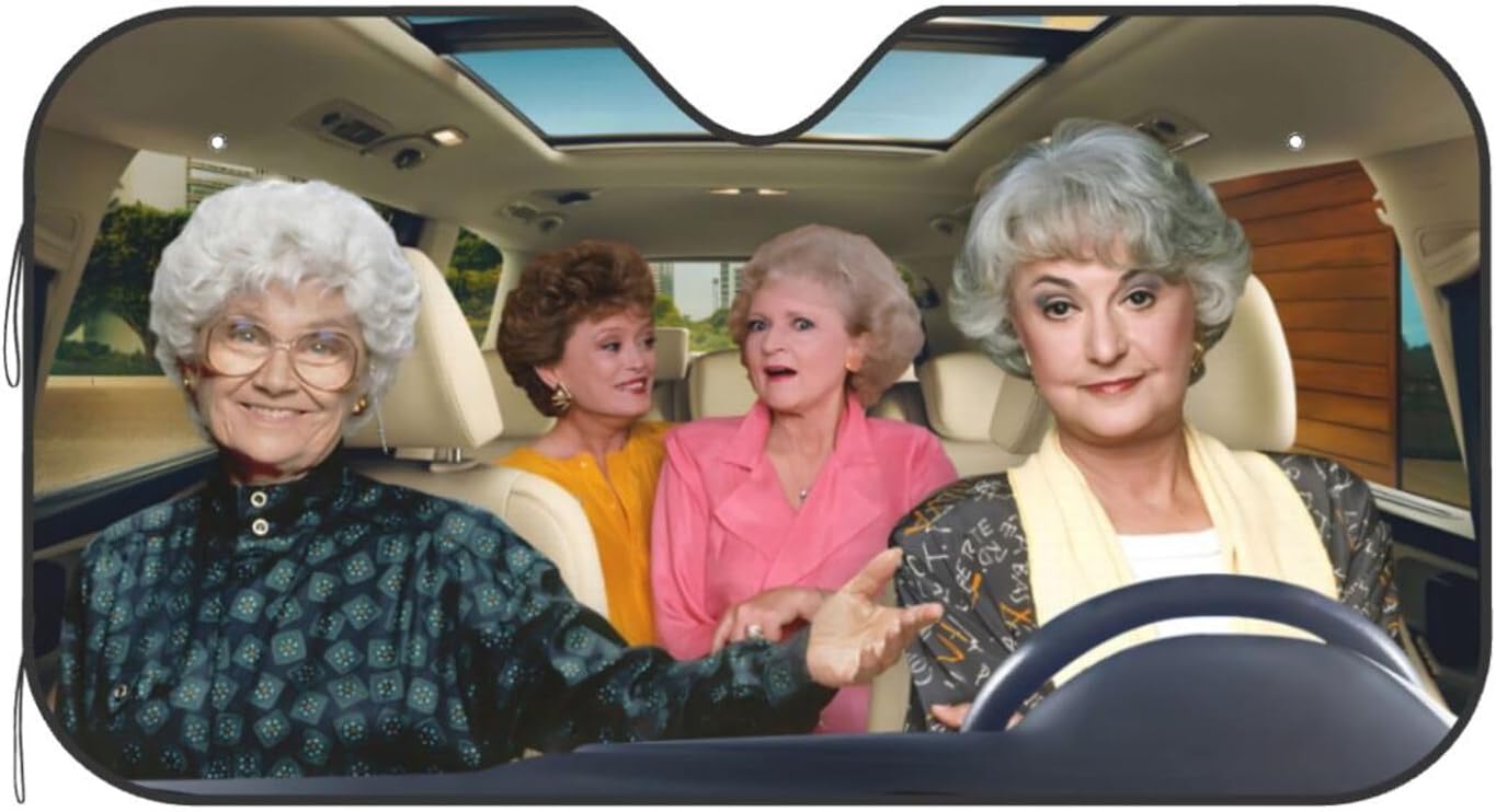 Funny Windshield Sun Shade Foldable Sunshade for Car Windshield Covers Blocks UV Rays Automotive Interior Sun Protection 51 x 27.5 in