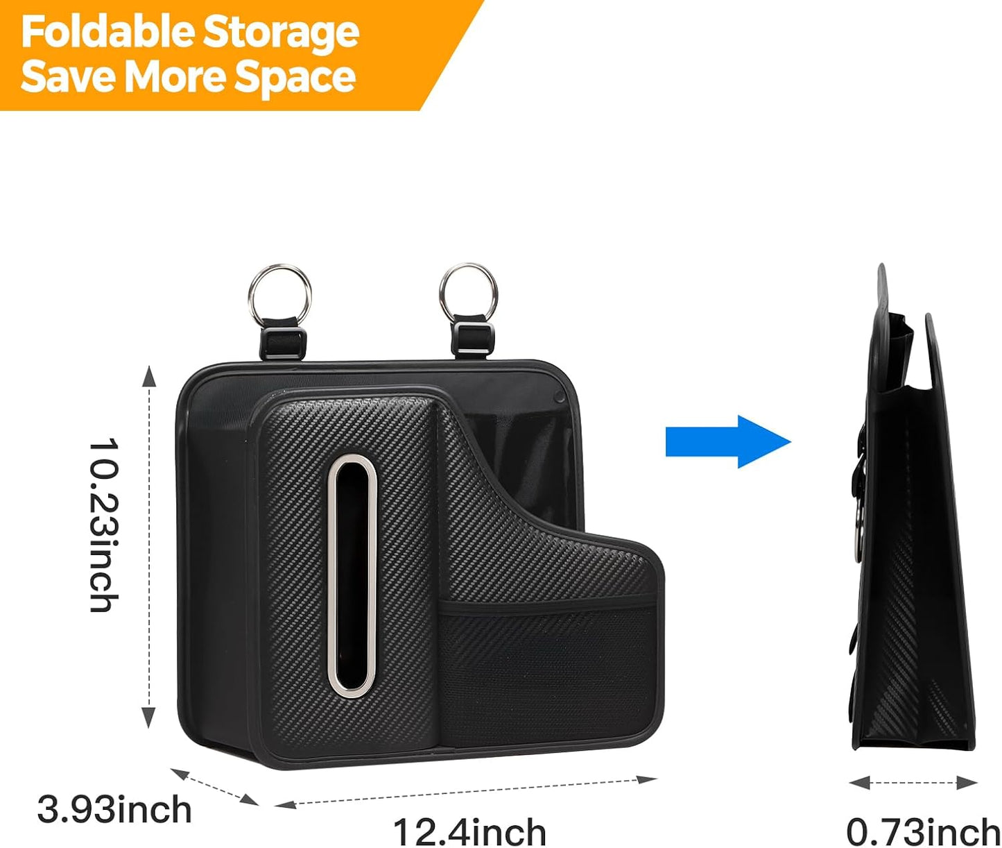 Car Tissue Holder,Back Seat Organizer with Cup Holder,Multifunctional Car Headrest Seat Back Storage,Snack Organizers for Kids,Large Tissue Box Cover Fit for 100-130 Regular Size Tissues
