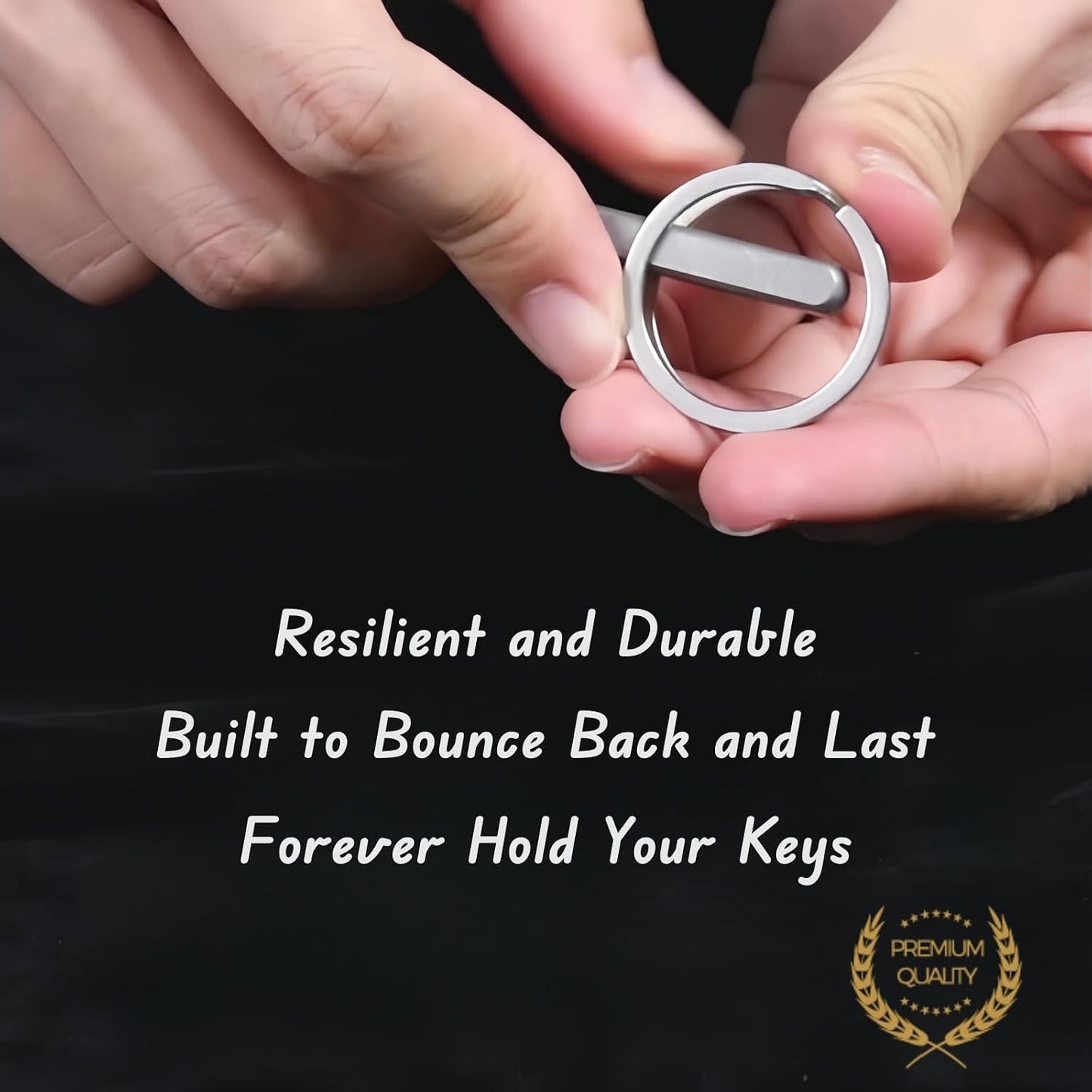 Titanium Key Rings - 25mm Flat Split Rings for Car Keys, 5-Pack | Premium GR2 titanium, ultra-lightweight & non-magnetic. 25mm flat split rings for secure key carry. 5-pack rustproof loops