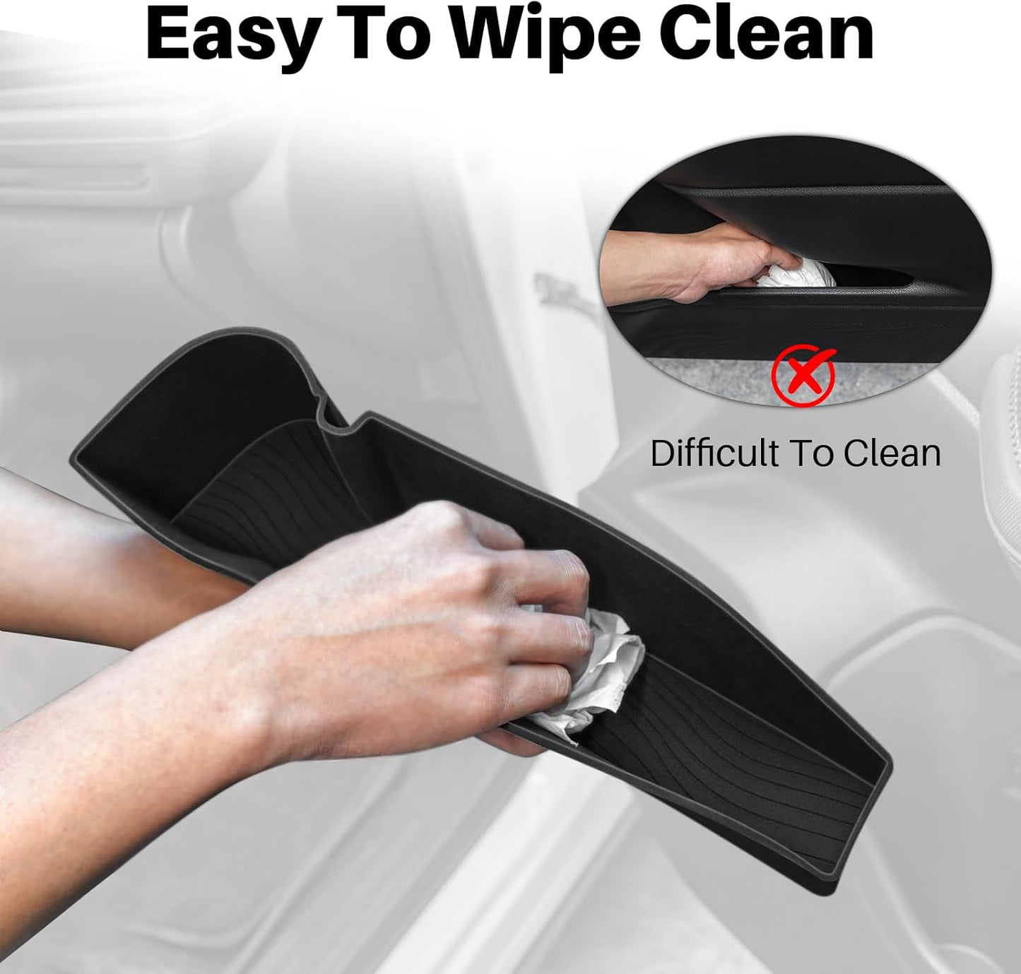 Car Door Side Storage Tray – Front Rear Door Side Storage Box for Subaru Forester 2025-2026, 4-Piece