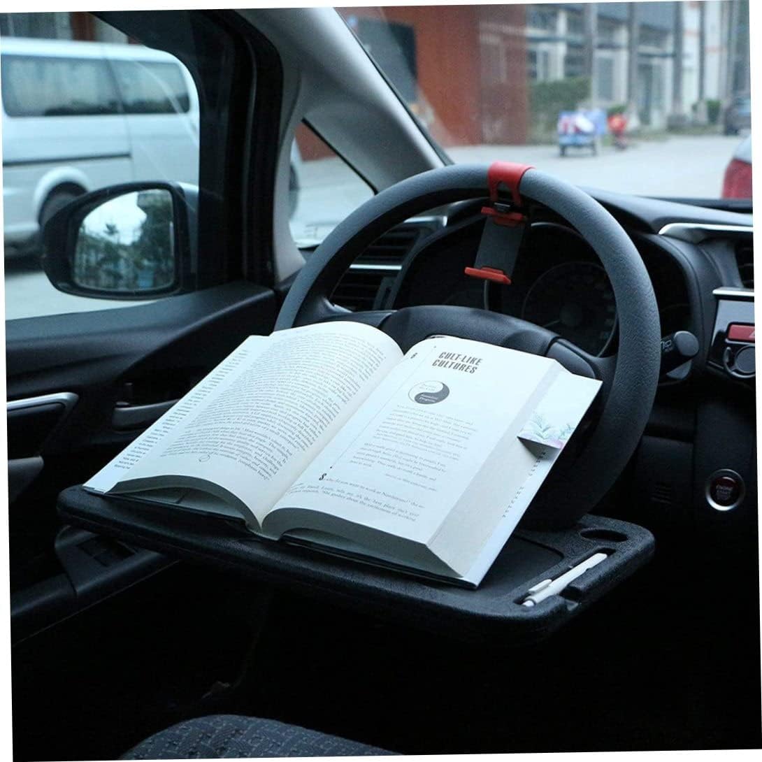 Steering Wheel Table - Portable Car Desk Tray for Dining, Fits Most Vehicles