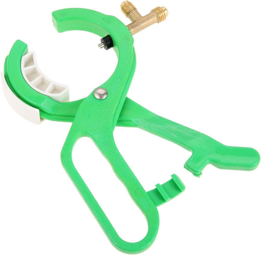 R134A R12 Side Can Tap, 3-in-1 Side Mount Can Tap Valve | 1/4'' SAE 1/2'' Thread R134a Refrigerant Dispenser Kit for Car AC Refrigerant Manifold System, (Green)