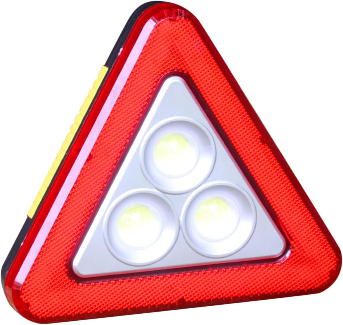 Led Warning Triangle with Bright Reflective Design Emergency Car Signal Sign for Roadside Assistance Lightweight Durable Battery Operated Batteries Not Included