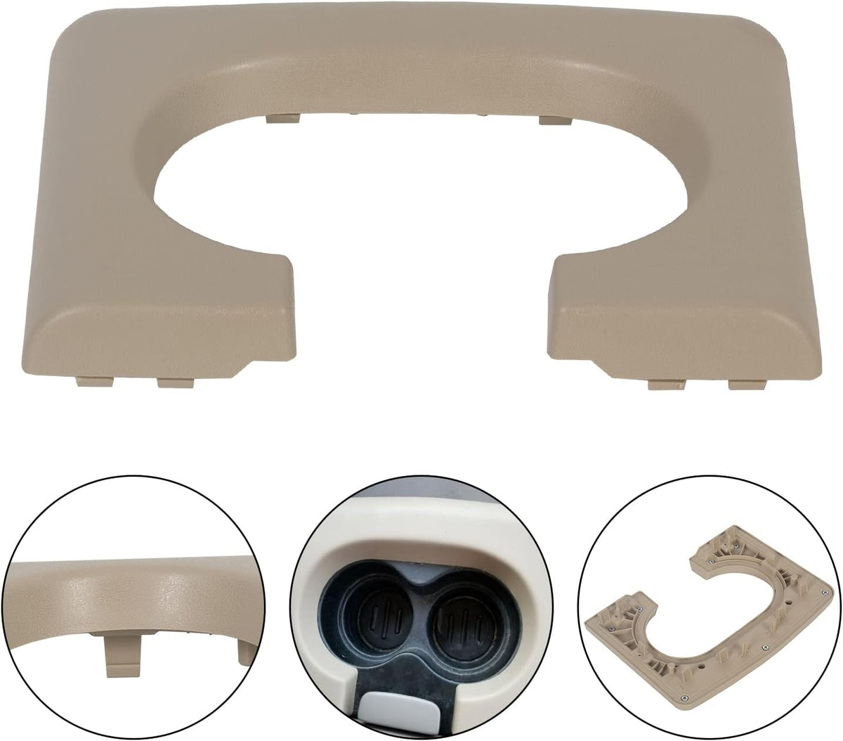 ECOTRIC Center Console Cup Holder Armrest Pad Compatible with F150 - Tan