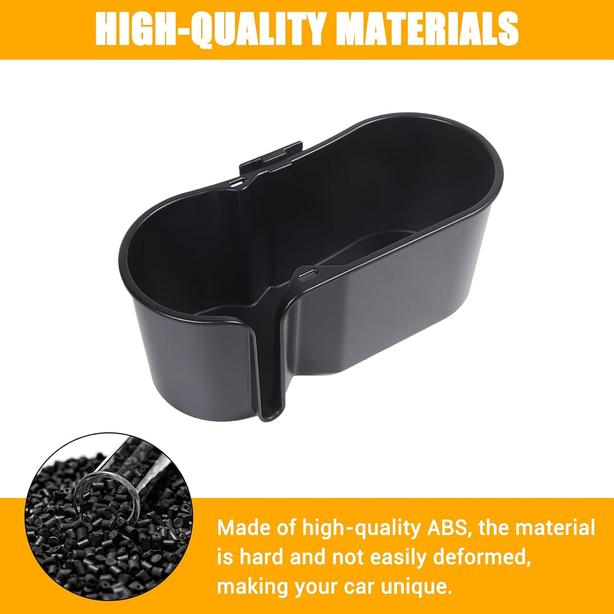 Daeiclru Rear Cup Holder Expander Organizer Compatible with Ford Maverick 2022-2024, Rear Seat Expansion Storage Box Car Drink Holder Cup Holder Insert Removable FITS Slot Accessories